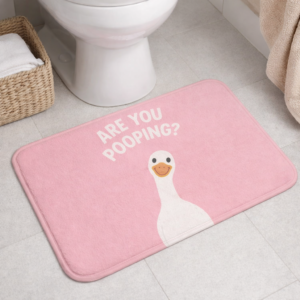 Tapete personalizado para baño con diseño divertido
