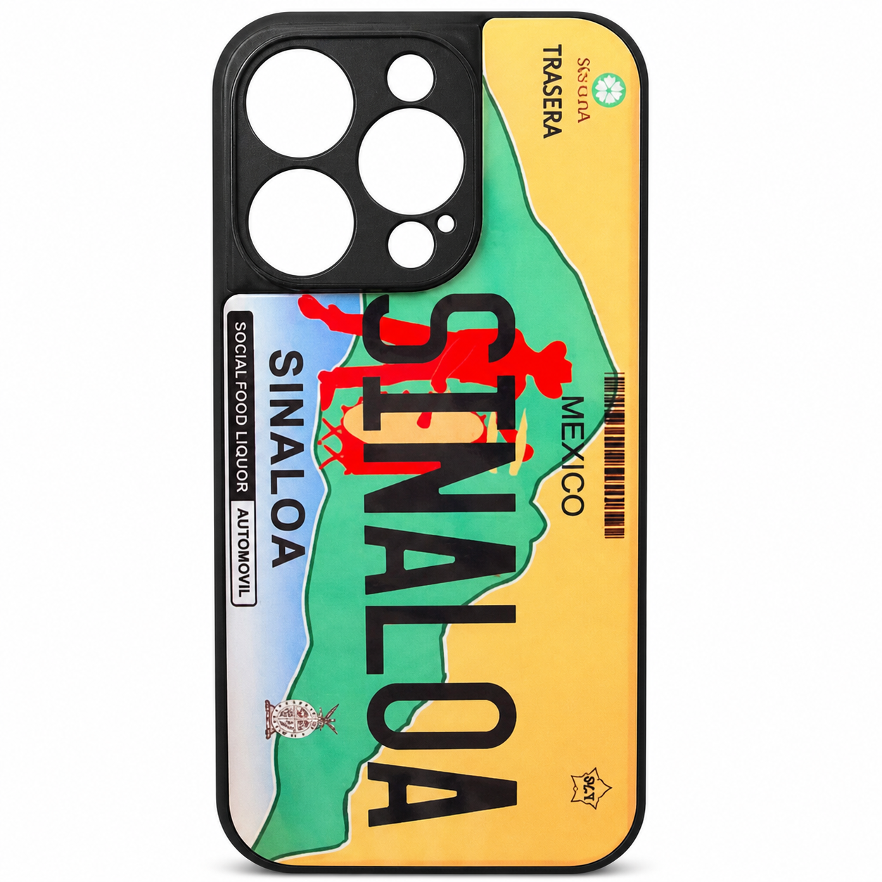 Funda personalizada estilo placa Sinaloa